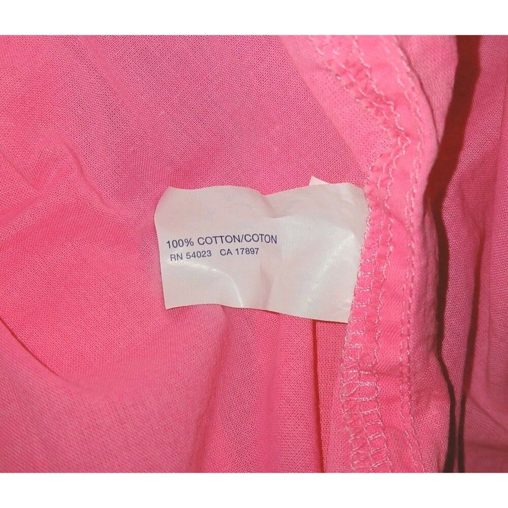 NWT GAP Women XXL Preppy Career Casual Button Up 100% Cotton Top Blouse Hot Pink - Picture 7 of 8